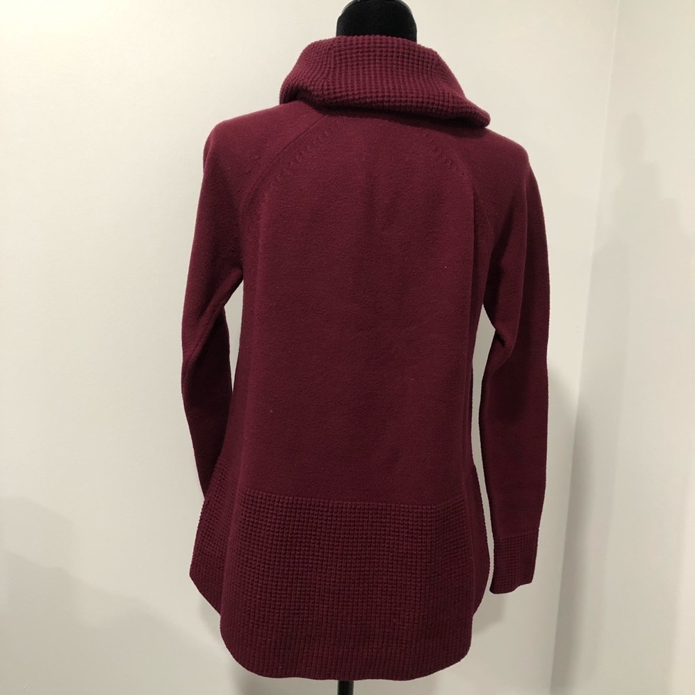 Cyrus Burgundy Cowl Neck Sweater - Picture 8 of 10